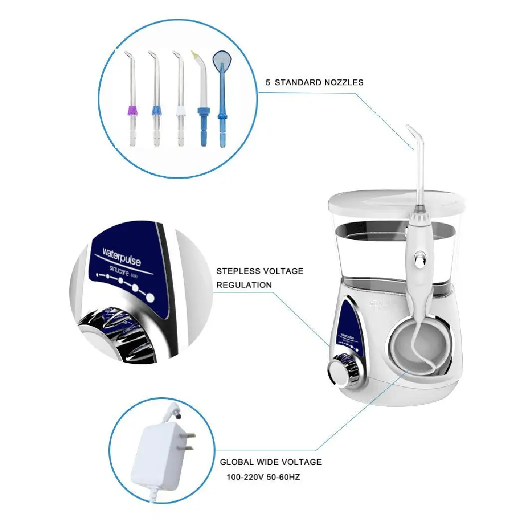 

Portable Water Flosser Electric Oral Irrigator Oral 20-110 PSI Mouth 5pcs 12V Teeth Cleaning 4h 12 100-240V 50-60Hz