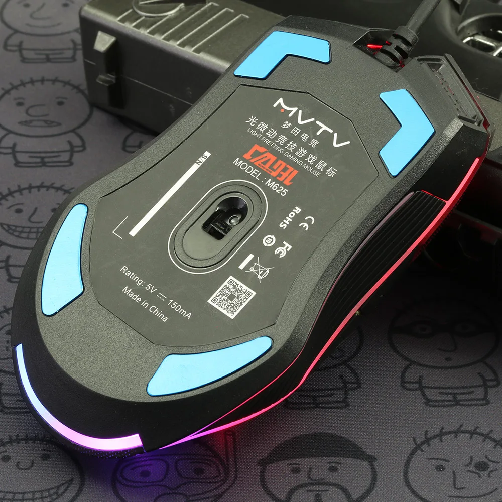 MVTV M625 Проводная игровая мышь 8000 dpi цветная RGB подсветка 7 программируемых кнопок