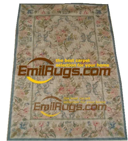 

Original Needled Wool Carpet Of French Design Made By Old Hands New Unique 100% Wool Hand-made Needlepoint Carpet Sofa Blanket