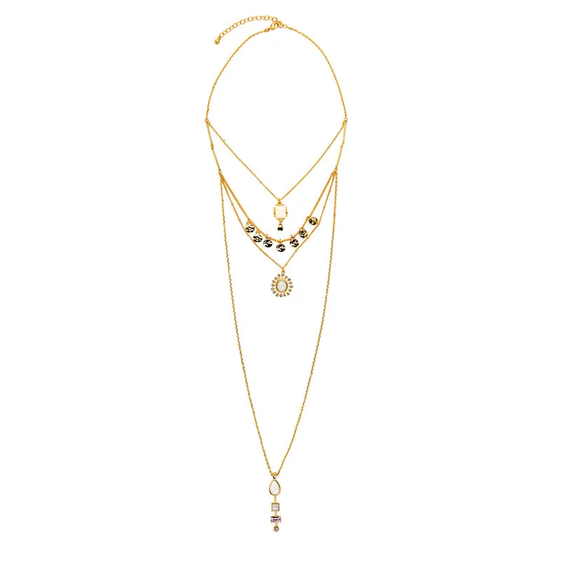 

Shi jie Jewelry Alloy Plating Geometric Water Droplets Set Pendant Necklace Female European And American Wind Fashion Ac
