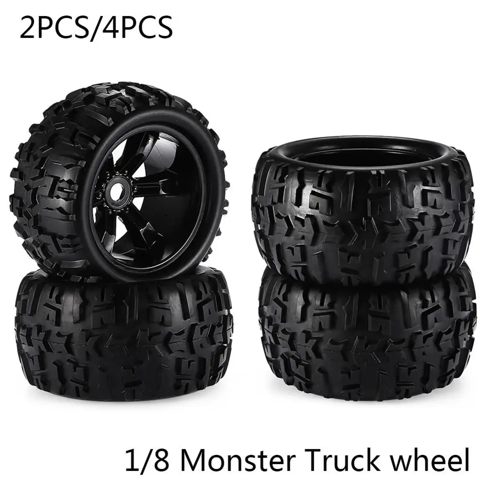 nero 2 paia 85mm cerchioni e pneumatici in gomma per 1:10 Off-Road RC Auto Buggy pneumatici ricambi accessori