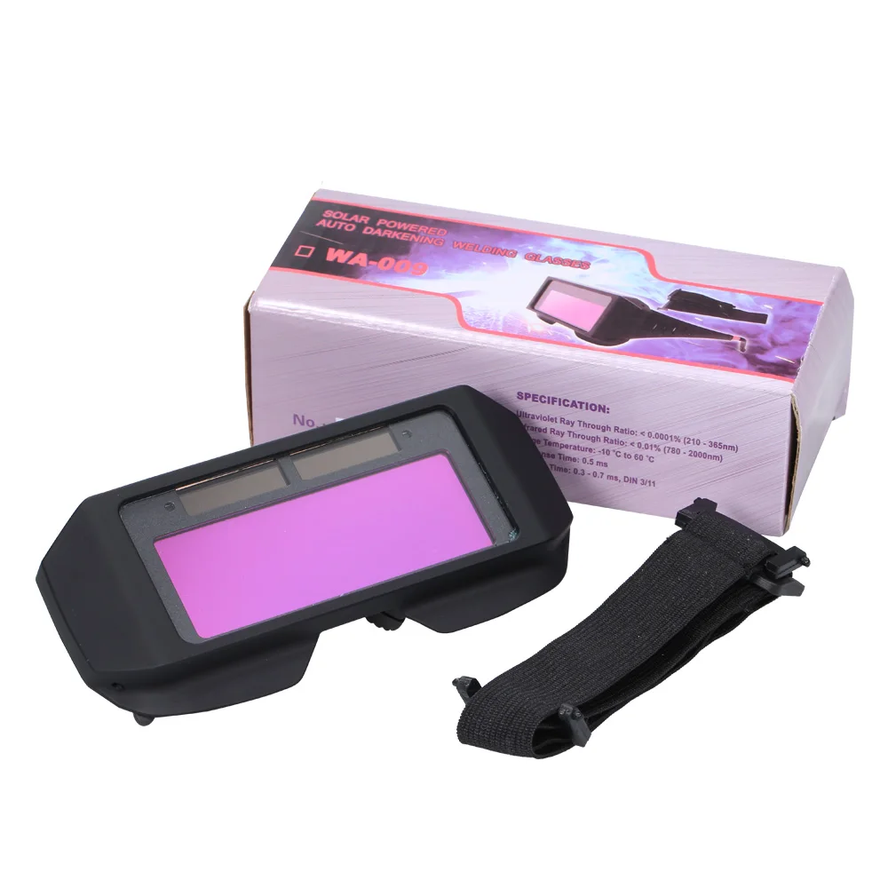 2-Pack Solar Auto Darkening Welding Glasses - Adjustable Shade Goggles For Welding Protection