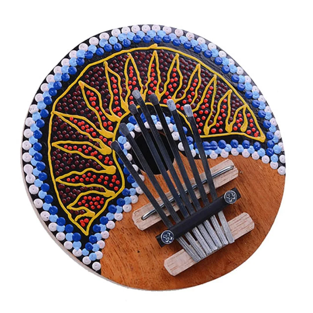 

Mayitr 1PC Beginner Thumb Piano Natural Coconut Shell 7 Keys Thumb Piano Musical Instrument Random Pattern