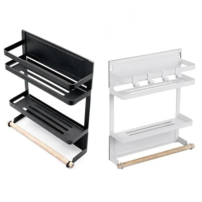 

Wall-mounted multi-function storage rack Strong magnetic plate design storage shelf High temperature resistant holder