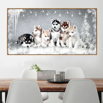 

Diy Diamond Painting Dog Diamond Embroidery Animals Husky Puppy Square/round Mosaic Rhinestone Cross Stitch Kit Needlework