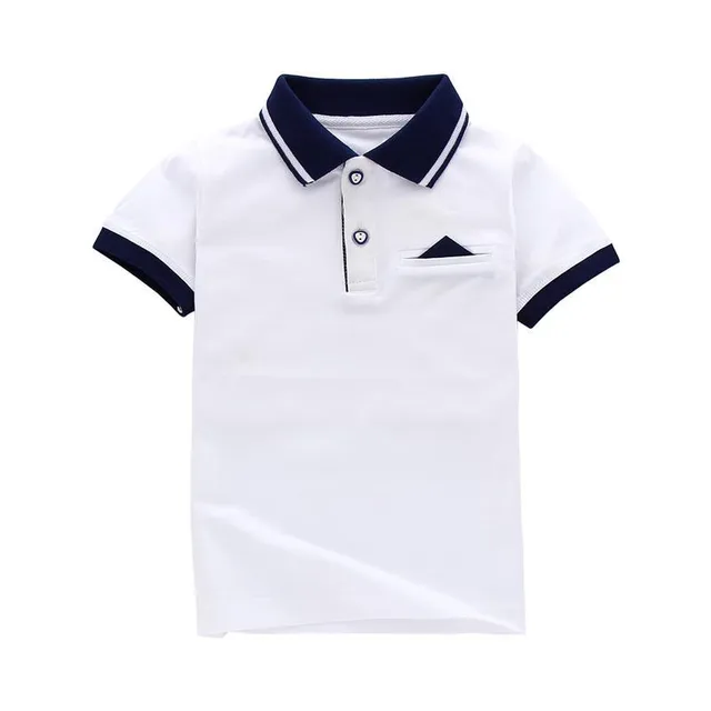 Baby Boy's Lapel T-shirt Short-sleeved Tops Clothes 7-colors Cotton Kid's T-shirt Children Clothes Clothing For 5-12 Years Boys 1