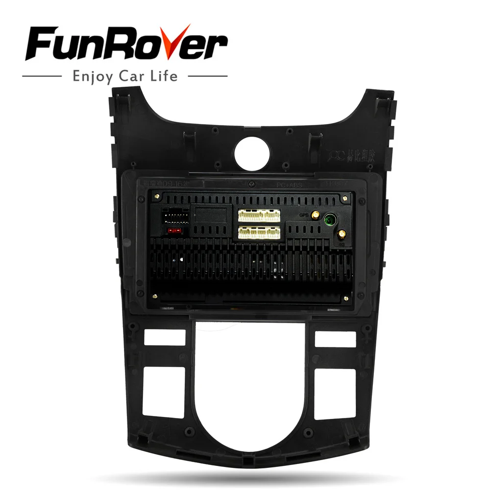 Top FUNROVER android 9.0 2.5D+IPS car radio multimedia player For Kia Forte Cerato Koup 2008-2012 dvd gps navigation system DSP DSP 5