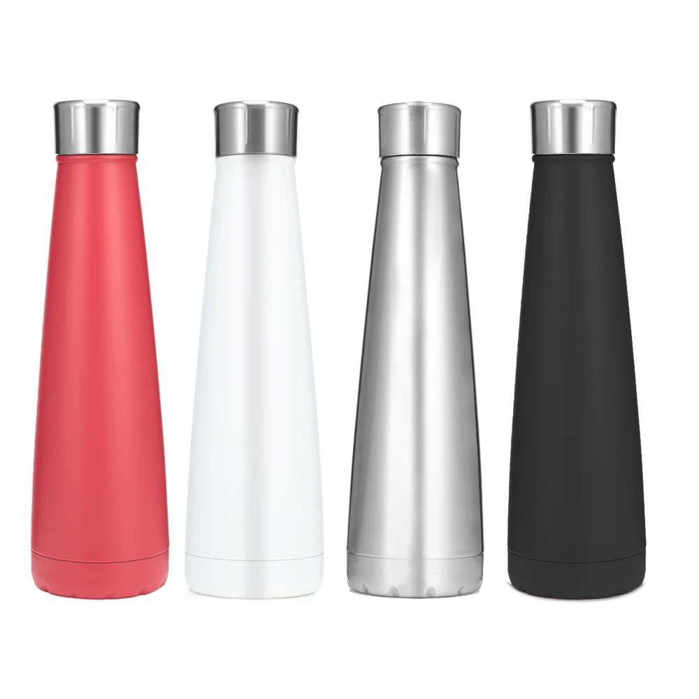 

400ml Thermos Bottle Double Layer Vacuum Cone Stainless Steel Thermos Cup Conical thermo Water Bottle Tea Mug Christmas Gifts