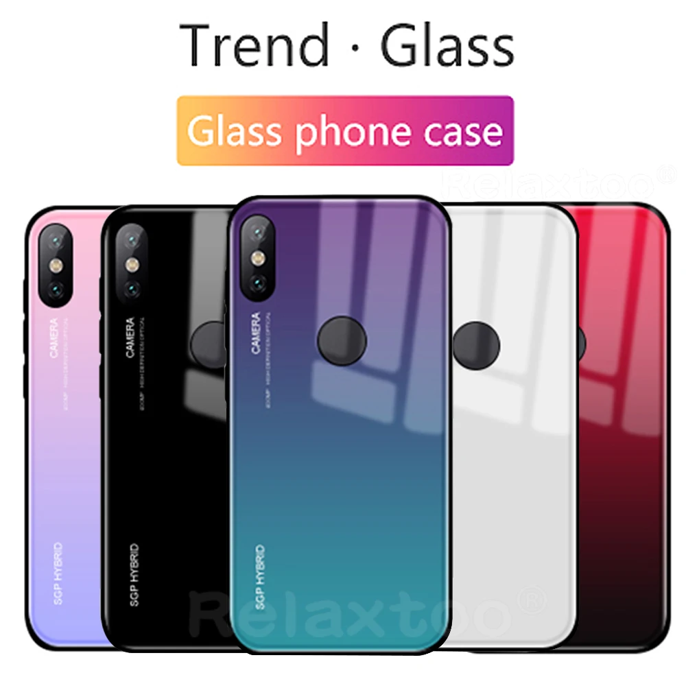 

xiomi redmi Note 6 Pro Gradient Tempered Glass Case for xiaomi redmi Note 5 5a 5 plus 6a s2 ksiomi note5 a Cover Luxury shell