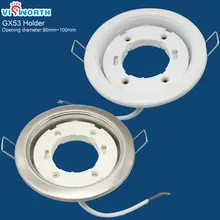 [VisWorth] GX53 Цоколи лампы с 10 см провода круговой Железный белый серебристый корпус GX53 держатель лампы для GX53 светодиодный светильник