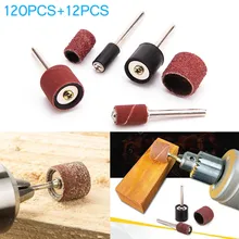 132Pcs Sanding Sleeves Abrasive Cylinders 80 Grit with Mandrels Drum Sanding Kit WXV Sale