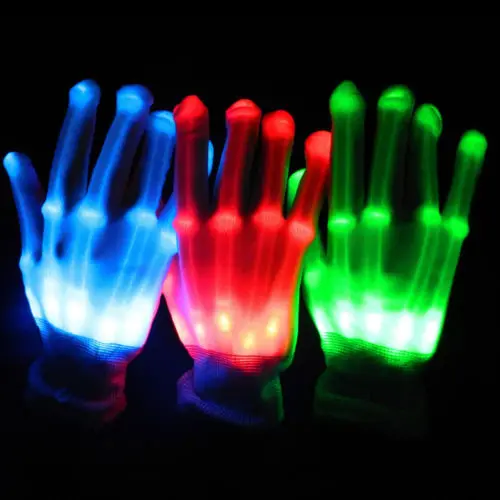 

Electro LED Finger Flashing Gloves Light Up Halloween Xmas Dance Rave Party Fun