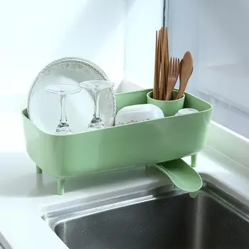 

Drain Dish Rack - Drain Board Dish Drainer Kitchen Supplies Environmentally Friendly Plastic Durable Dish Drying Rack