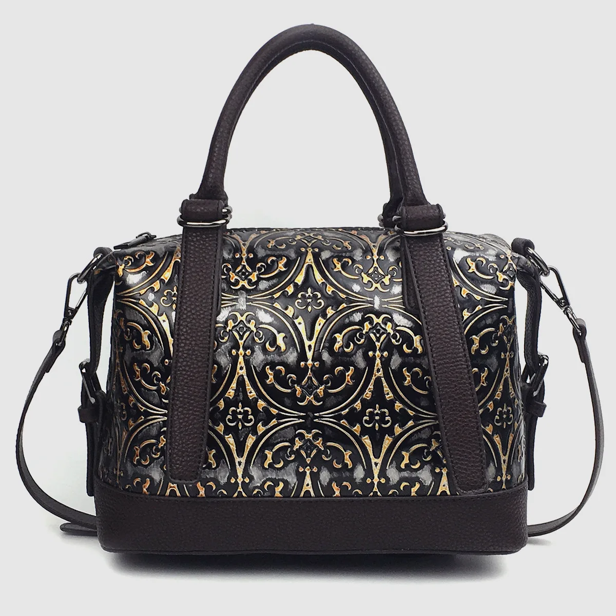 

High Quality Women Genuine Leather Tote Bag Ladies Handbag Vintage Embossed Pattern Natural Skin Sling Shoulder Messenger Bags