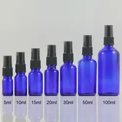 Путешествия косметические контейнеры 5 мл Мини-проба синий пустой спрей бутылка с насосом пополняемые бутылки