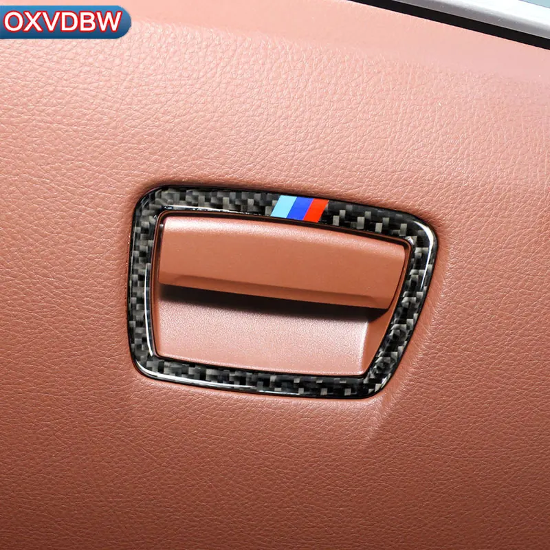 

For BMW 5 Series F10 Car Interior Accessories Carbon Fiber Copilot switch box Trim Frame Decoration styling Sticker 2011-2017