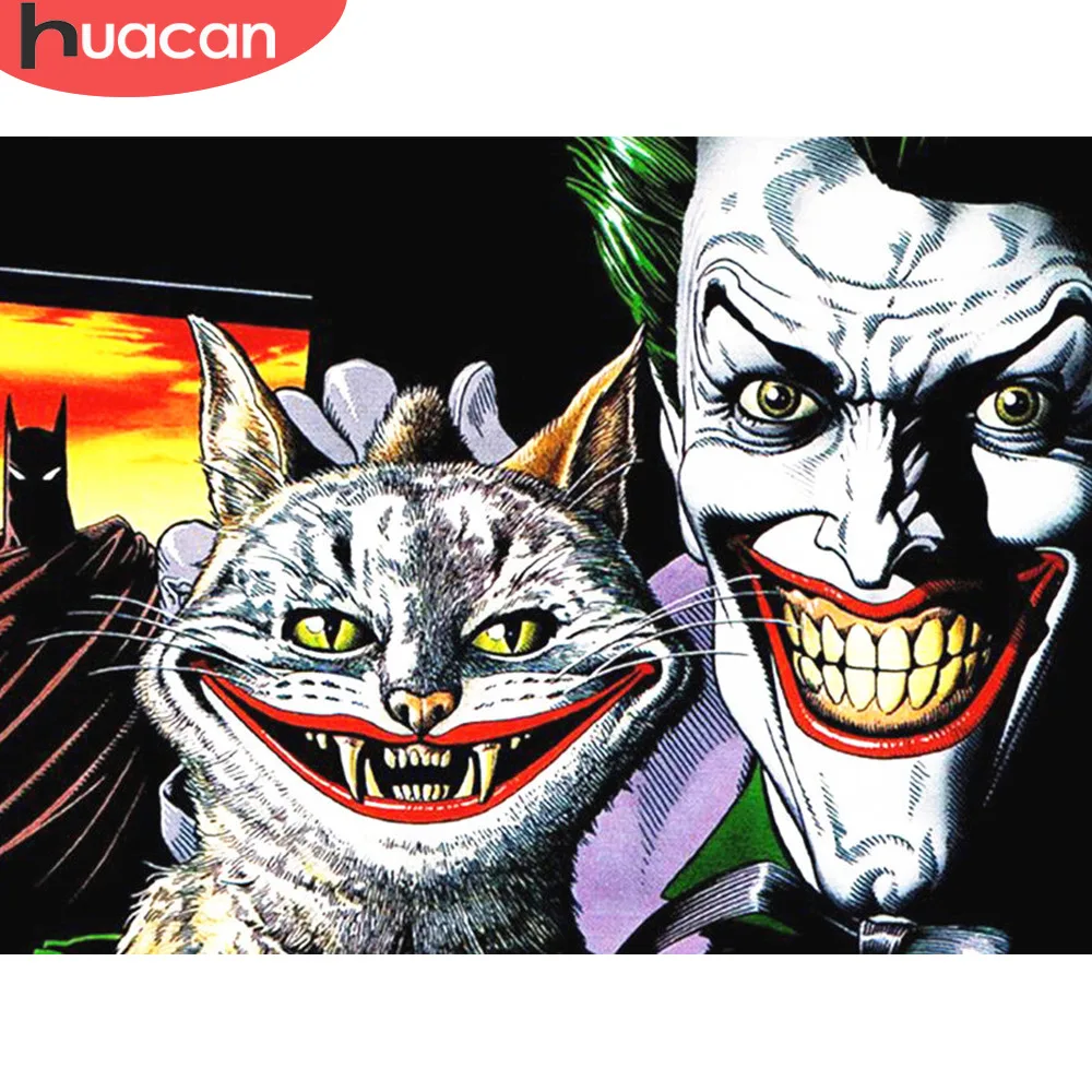 

HUACAN Diamond Painting Cartoon Diamond Embroidery Full Display Demon Diamond Mosaic Sale Picture Of Rhinestones Home Decoration