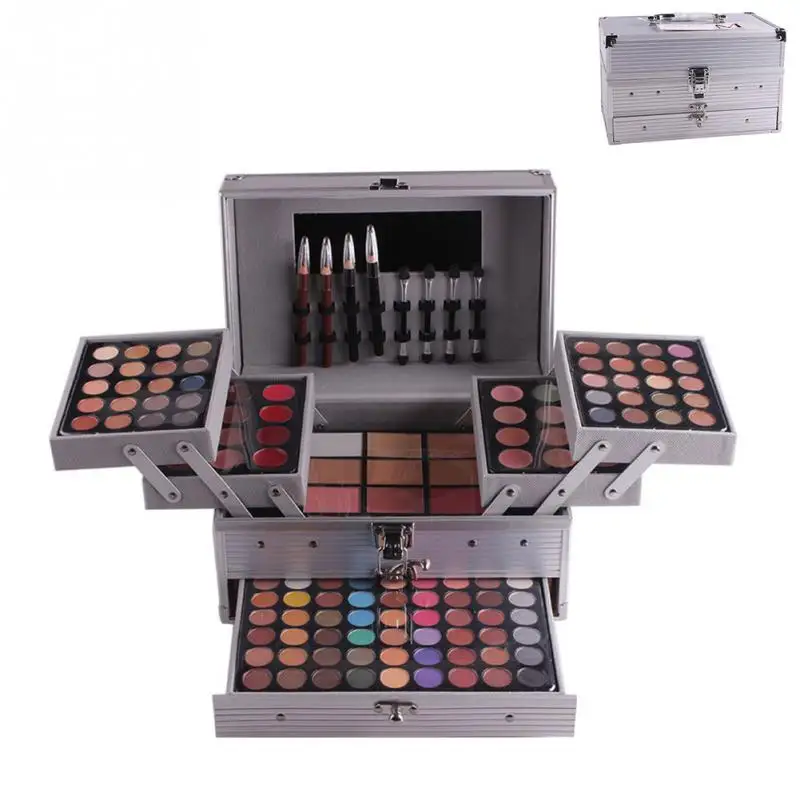 MISS ROSE Professional Cosmetic Case Eyeshadow Concealer Blush Eyebrow Powder Palette Multifunctional Eye Makeup Contouring Kit MISS ROSE Professional Cosmetic Case Eyeshadow Concealer Blush Eyebrow Powder Palette Multifunctional Eye Makeup Contouring Kit