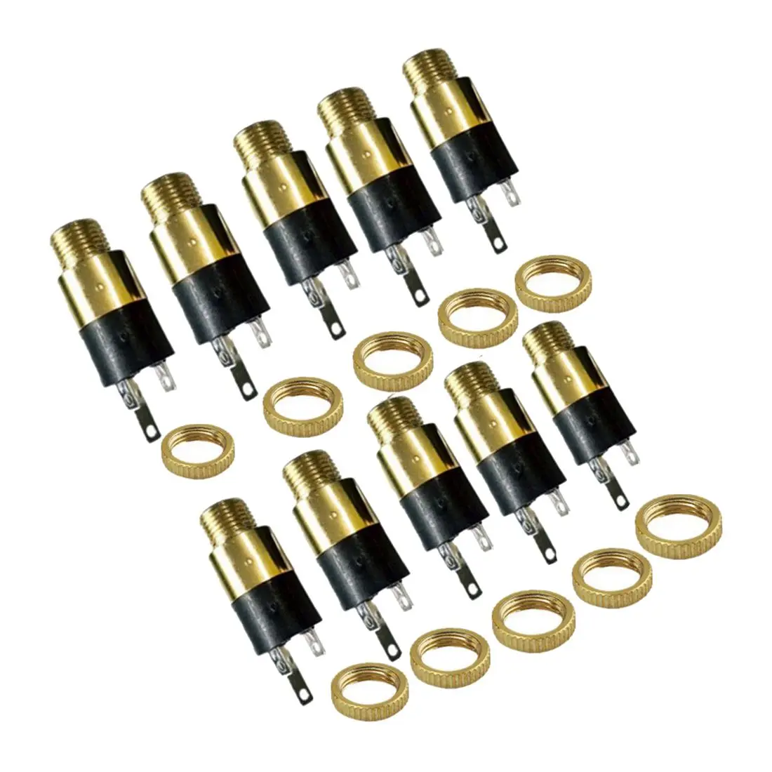 

10PCS 3.5mm 1/8inch Female Stereo Panel Mount Jack Solder Connector