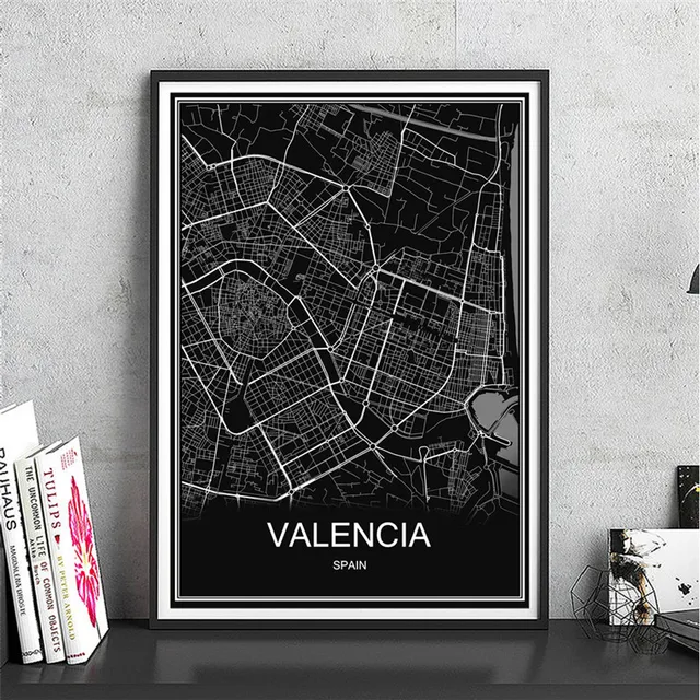 Buy VALENCIA Canvas Coated paper Modern City poster