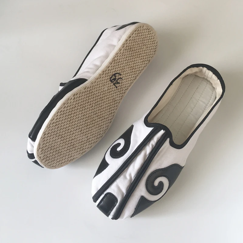 

Manual Strong Cloth Soles Cotten Breathable Taoist Shoes Chinese Traditions Footwear Tai Chi Shoes Kung Fu Wushu Shoes White