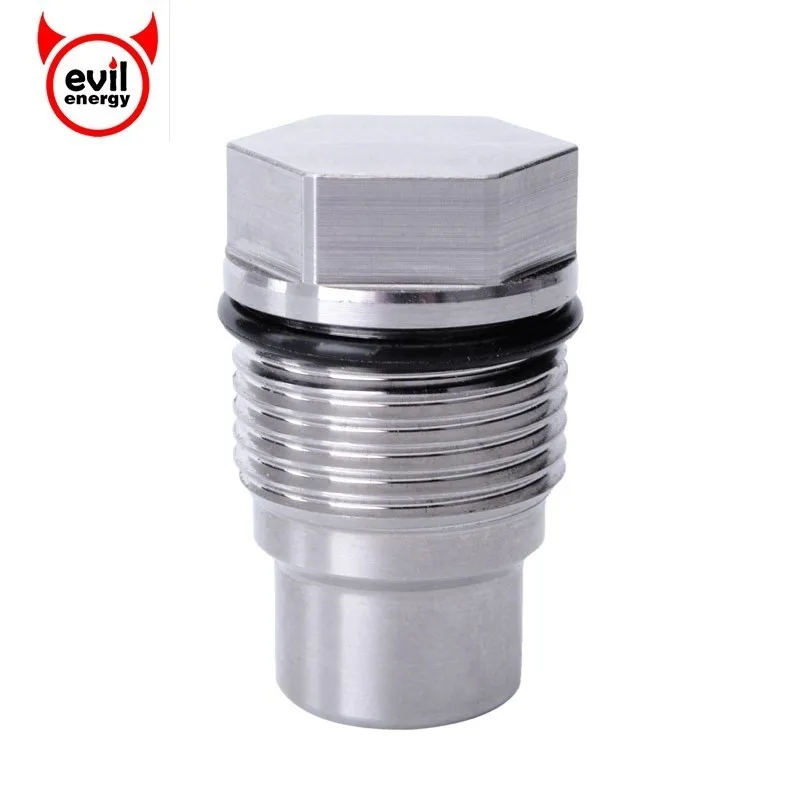 

evil energy Stainless Steel Diesel Fuel Rail Plug For 2007.5-2012 6.7L Dodge Cummins And 2004.5-2010 GM Duramax M20*1.5