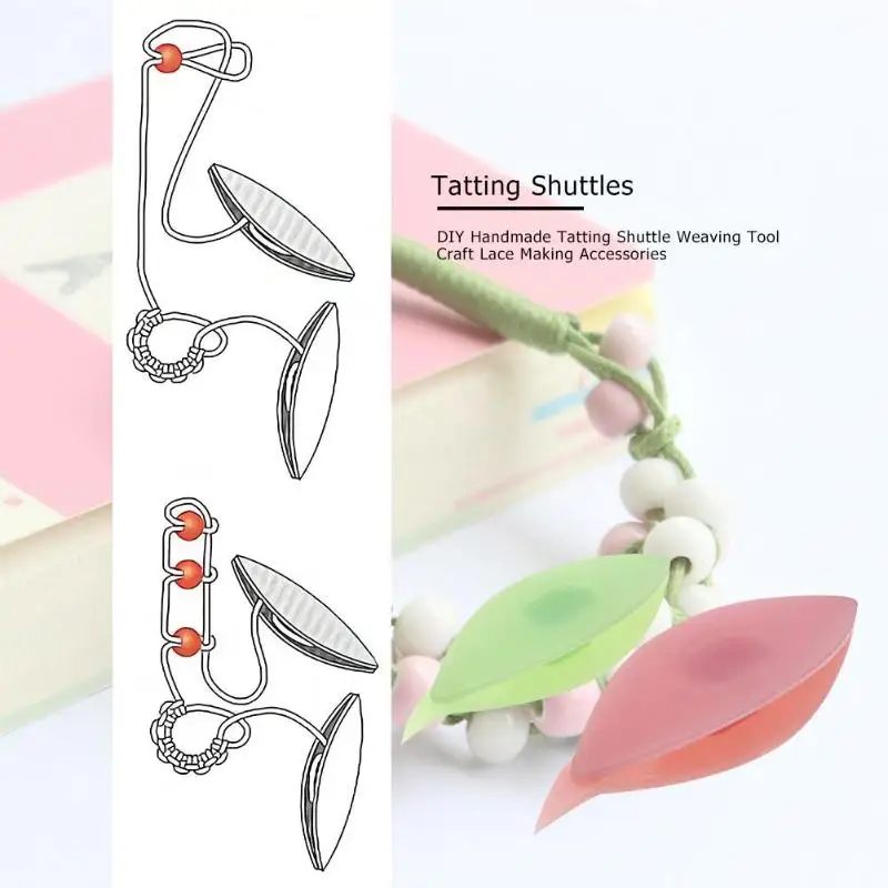 DIY Handmade Tatting Shuttle Weaving Tool Craft Lace Making Accessories