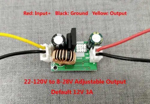 DC понижающий преобразователь 8V 120V 96V 84V 72V 60v 48v 36v to 5V 9V 12v 24v понижающее напряжение
