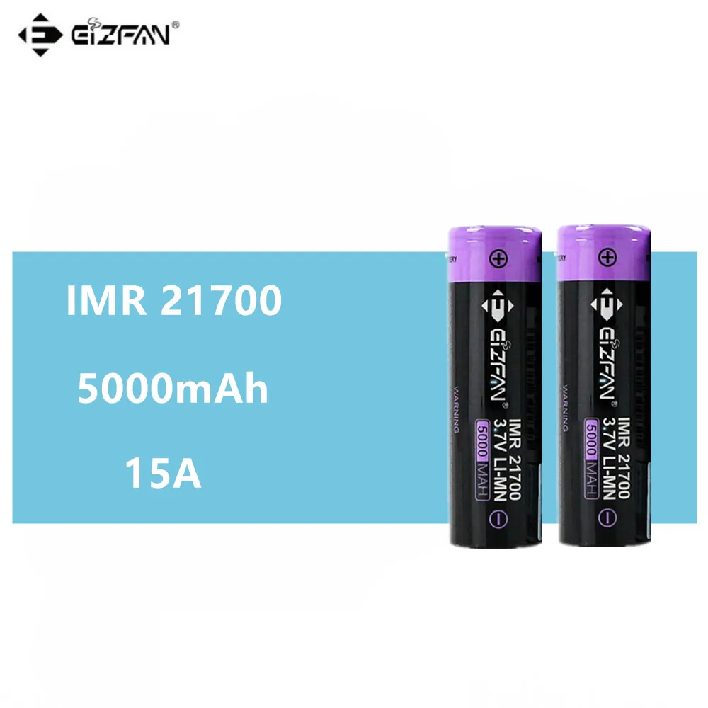 EIZFAN IMR 21700 5000mAh 15A аккумуляторная батарея EFAN для Joyetech ESPION Vaporesso vape Blade Eleaf iStick Pico Mod E16