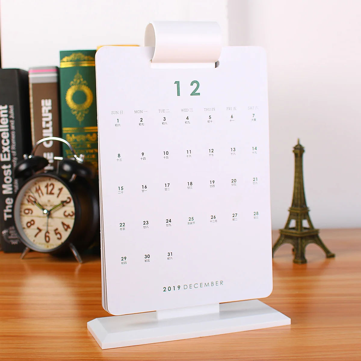 

2019 Simple Design Desktop Standing Paper Calendar Memo Daily Schedule Table Planner Yearly Agenda Organizer 21.5*14.5cm