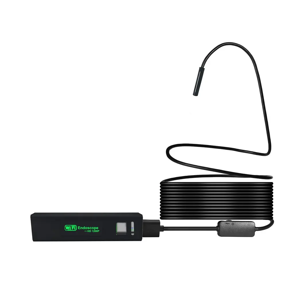

WIFI Endoscope Camera HD 1200P 5M Waterproof 110A Hard Wire 8mm 8 LED Borescope Camera For Android PC IOS Endoscope