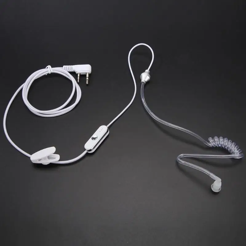 

2 Pin Acoustic Tube PTT MIC Earpiece Earphone for Baofeng Retevis Radios High Quality Transparent Acoustic Tube Transmits Sound