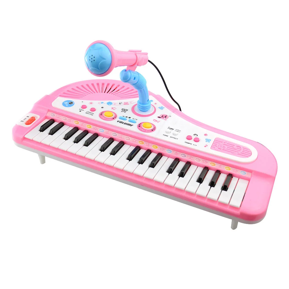 

Children'S Musical Instruments Children'S 37-Key Plug-In Microphone With Microphone Multi-Function Music Piano Toy Early Child