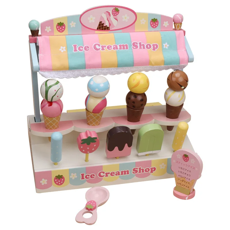 wooden ice cream stand