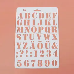 Алфавит прослойка цифр трафареты стикер живопись бумажные карточки для скрапбукинга шаблон украшения