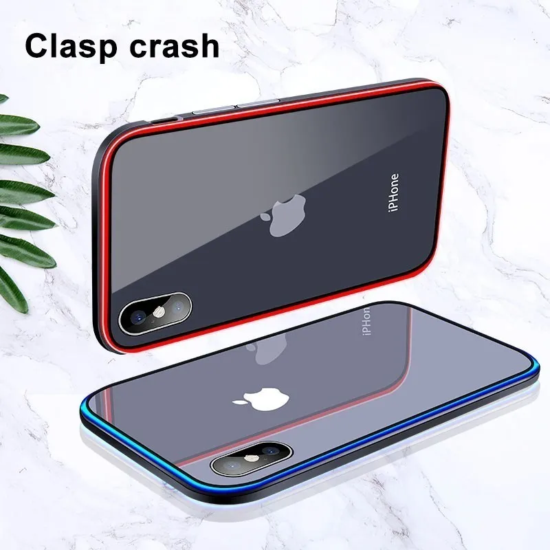 

CHYI Phone Case For Iphone 7 8 Plus Luxury Tempered Glass Mobile Accessories Transparent Protective Cover For Apple XS MAX XR