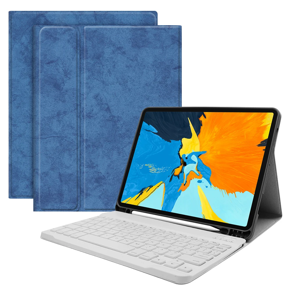 Новый BT беспроводной чехол для клавиатуры iPad Pro 11 планшета с английской