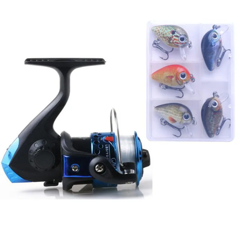 5:2:1 спиннинговая Рыболовная катушка с приманкой набор пресноводных речных лодок рыболовное колесо 5 шт. набор воблеров рыболовные снасти