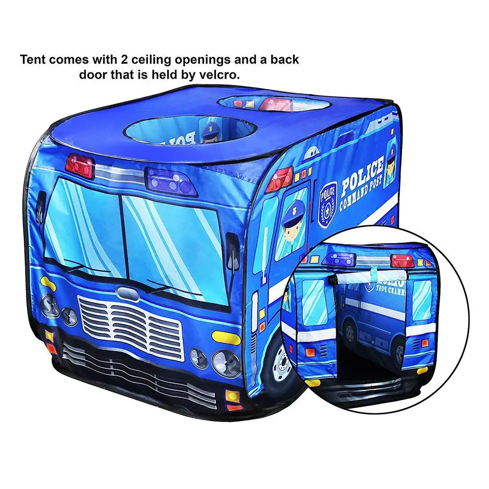 wonderful Game House Play Tent Fire Truck Police Bus Foldable Pop Up Toy Playhouse Cloth Children's Toy Tent