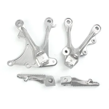 

Front Foot Pegs Footrest Bracket For Kawasaki Ninja ZX6R 2005 2006 2007 2008 ZX-6R Silver