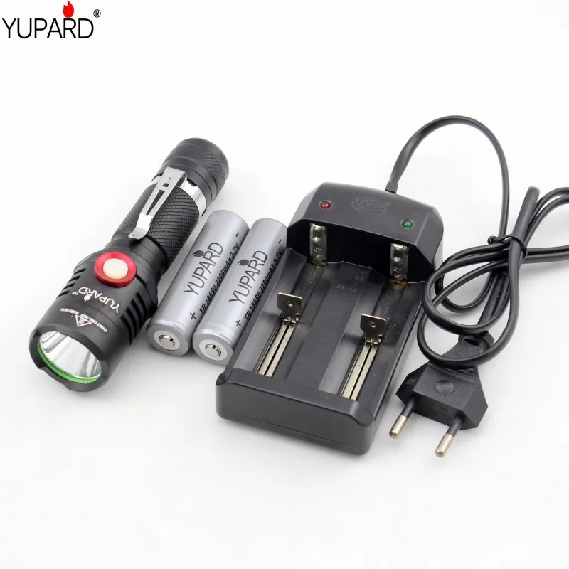 Светодиодный фонарик YUPARD с плавным затемнением фонафонарь usb зарядкой