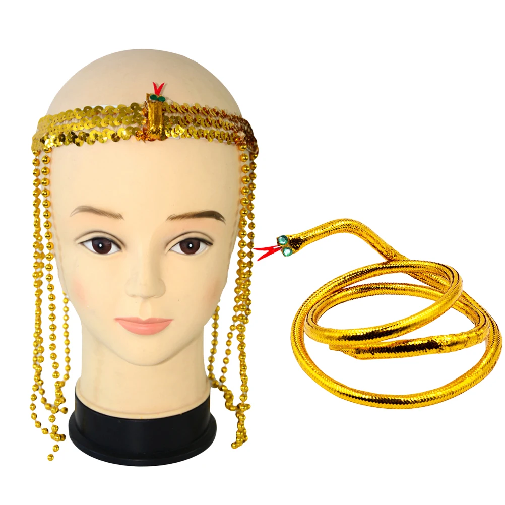 

2pcs Egyptian Headdress Headwear Headbands Costume Accessories for Performance Halloween Masquerade