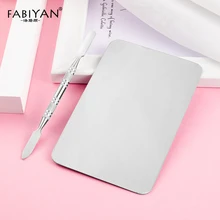 Палетка из нержавеющей стали для дизайна ногтей шпатель стержень красота макияж Пигмент основа лак гель крем DIY Смешивание Косметические Инструменты Набор