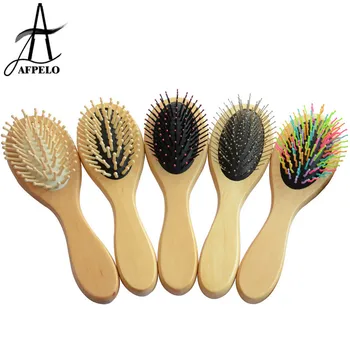 

Wholesale 120pcs Detangling Gentle Women Anti-static Brush Tangle Wood Nylon Bristles Wooden Handle Tangle Comb Curly Hair Brush