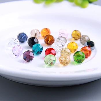 

Imitation Austrian Crystal Glass Beads 4mm/6mm/8mm/10mm Faceted Round Jewelry Beads DIY Bracelet 29 Colors