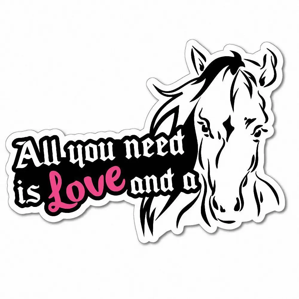 All You Need Is Love And A Horse Sticker Inland 4x4 Australian Vinyl Accessories Decoration | Автомобили и мотоциклы