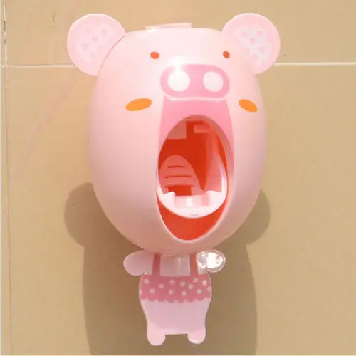 Auto Toothpaste Dispenser Device Easy Squeeze Wall Mount Cute Gift Home Decor