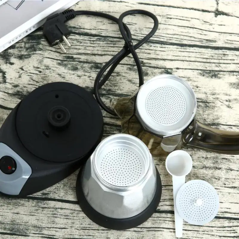 Buy 150 300Ml Portable Electric Coffee Machine Stainless Steel Espresso Mocha Coffee Maker Pot For Home Kitchen Tools EU Plug