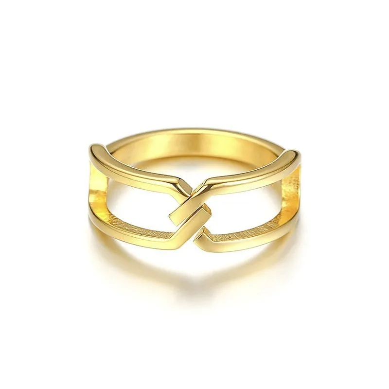 Стильный женский узел из нержавеющей стали золотое кольцо Anel Aneis Masculinos Anillos