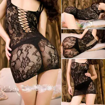 

2019 Xmas New Women Sexy Lingerie Lace Babydoll.G-String Thong Underwear Nightwear